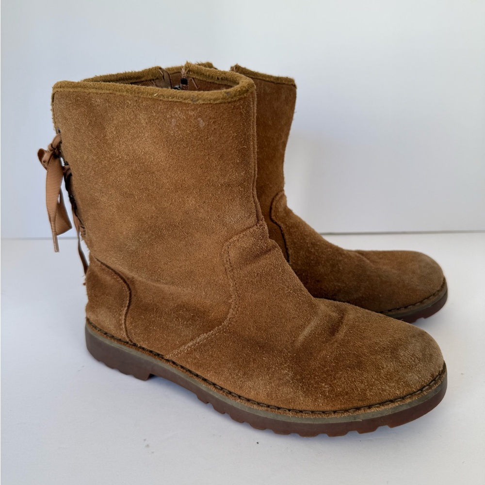 UGG Kids Chestnut Brown Suede Ankle Boots